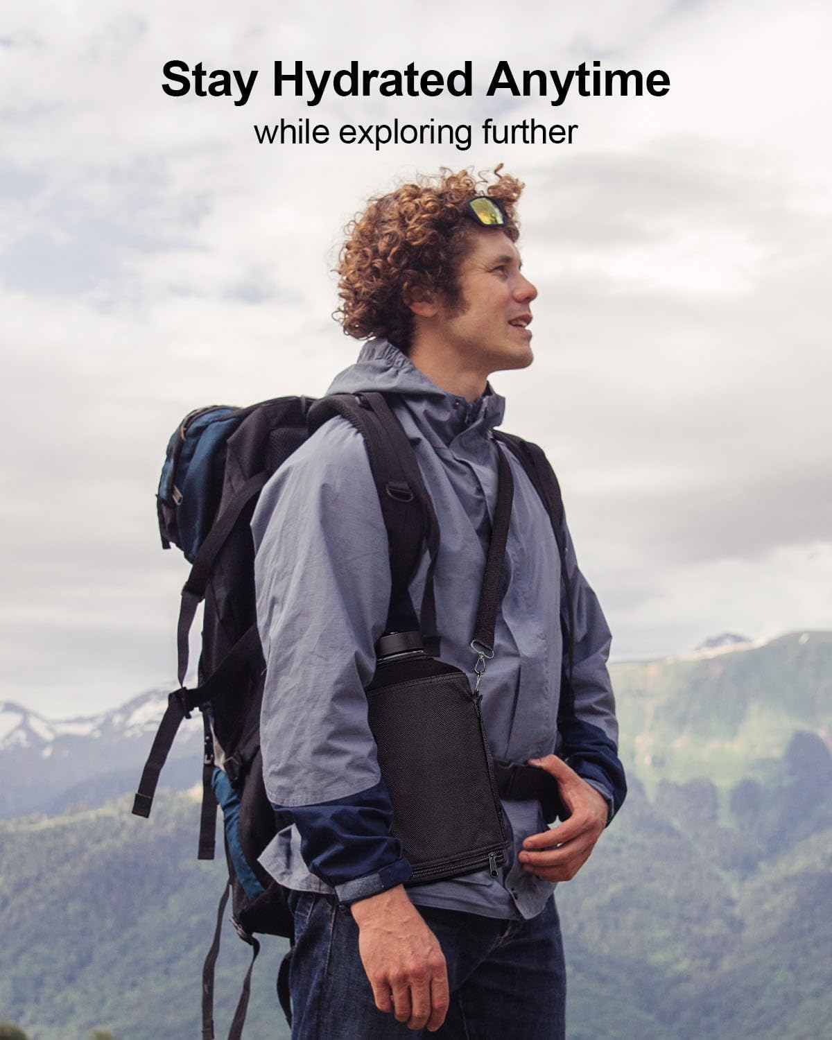 BUZIO 1 Gallon Water Bottle Insulated with Straw Lid, 128oz Large Water Jug Stainless Steel Metal Vacuum Water Flask Leak Proof 18/8 Food Grade Thermo Mug Keep Cold 48H & Hot 24H, Indigo Crush - Image 5