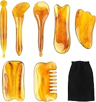 7 PCS Gua Sha Scraping Massage Tool Gua Sha Facial Massage Tool Natural Resin Gua Sha Scraper Board Health Care Beauty...