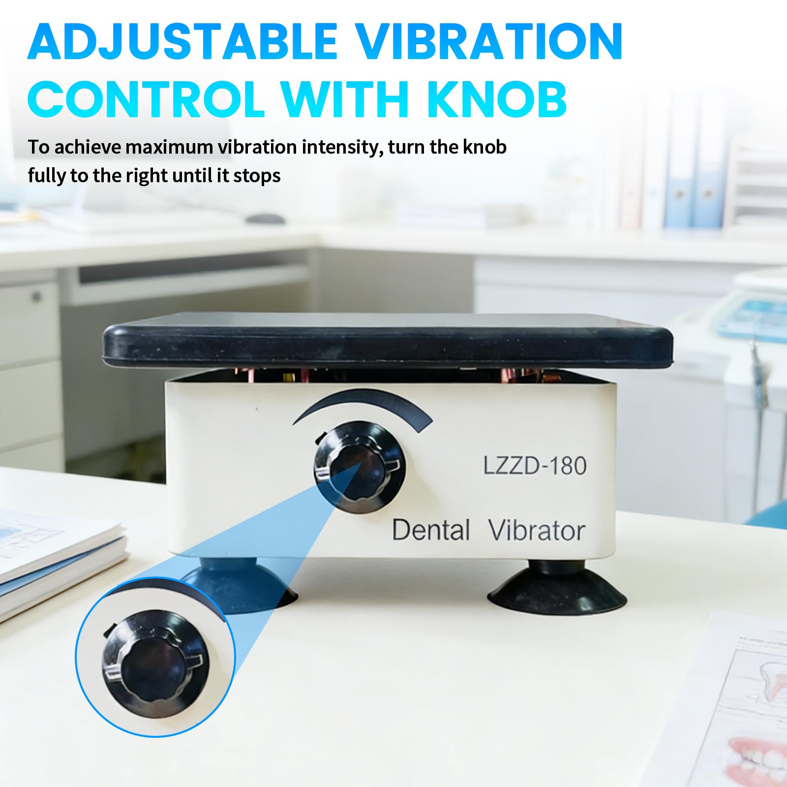 Dental Oszillator,Square Dentalrüttler Gipsrüttler,150W Elektrisch Gipsrüttler Rüttelplatte Gips,Drehzahlregelung Vibrating Lab Equipment Vibrator,Dentalvibrator zum Mischen von Gips