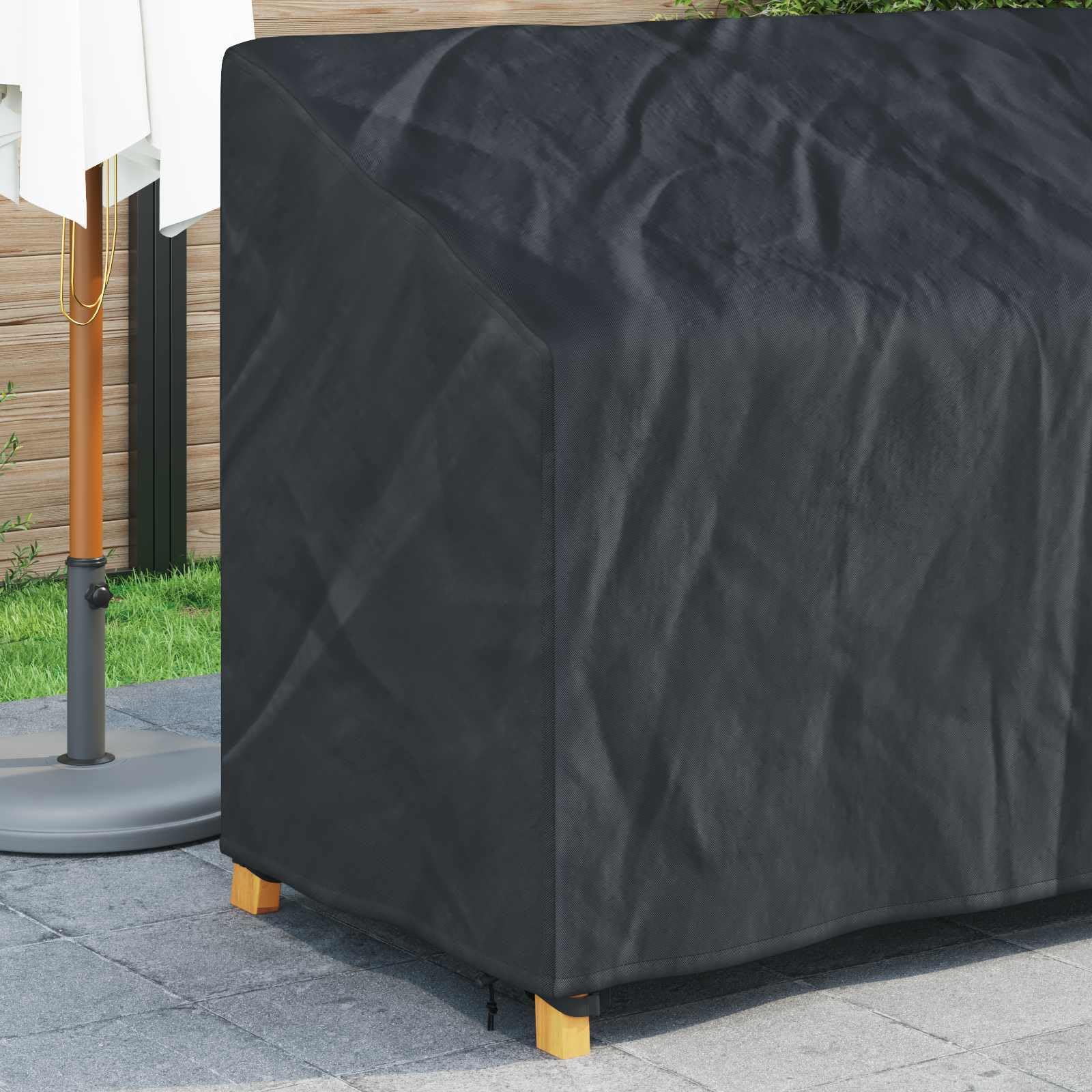 Copertura Panchina Giardino 165 x 70 x 94 cm Nero