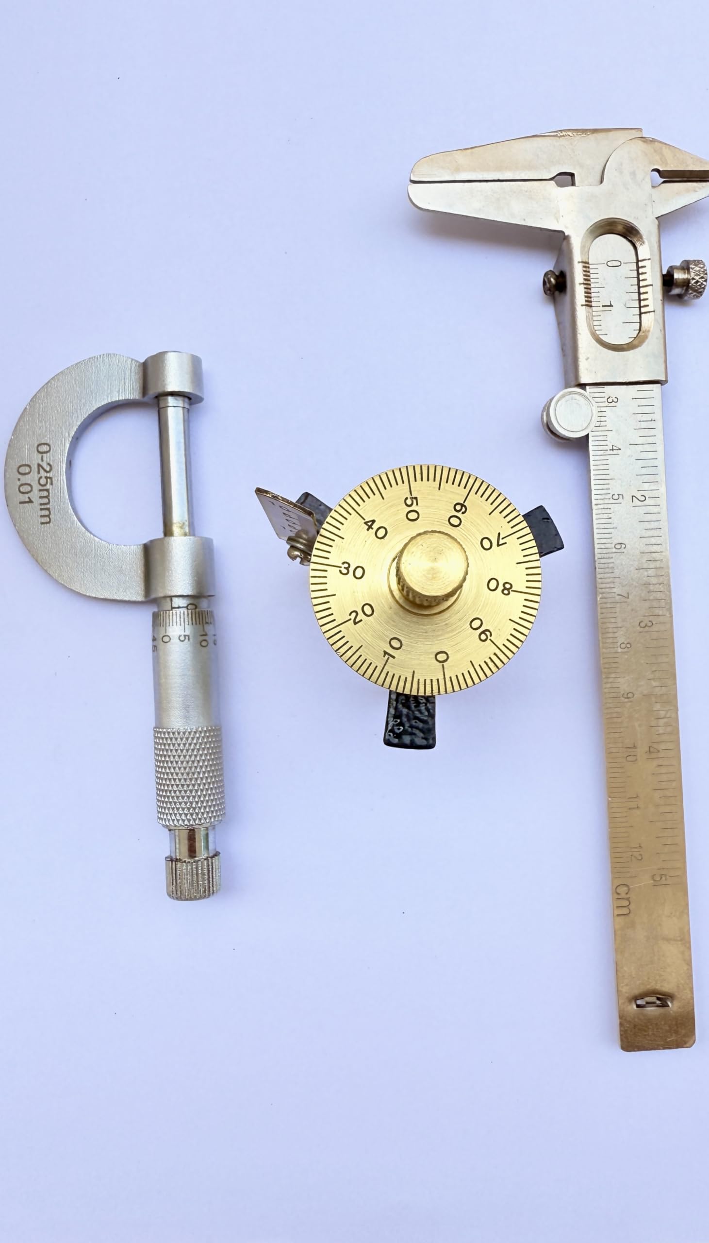 Awesome laser print vernier caliper,screw gauge with spheromiter brass disk with nickel combo pack-picture-15