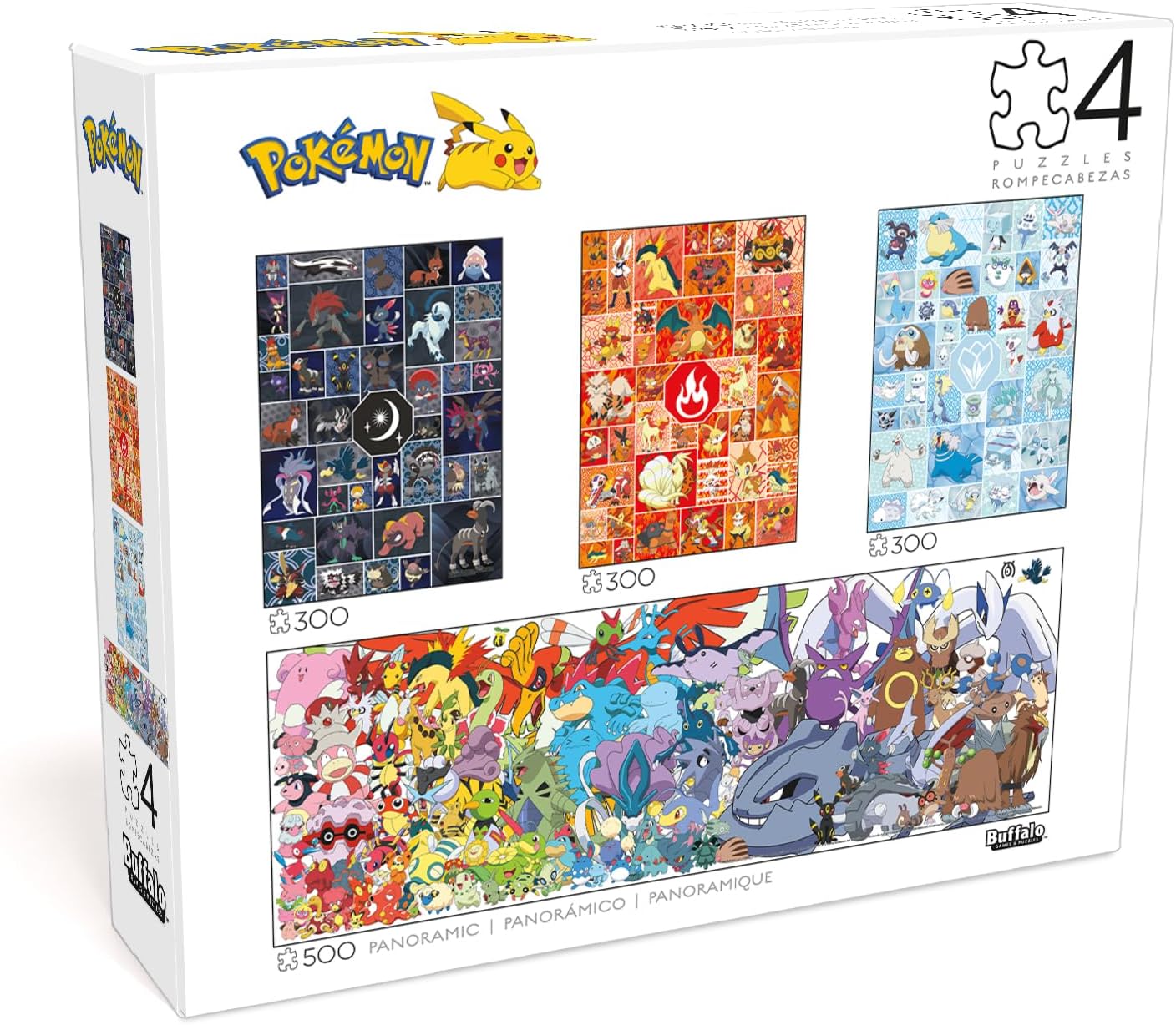 Buffalo Games - Pokémon 4 in 1-300 & 500piece Jigsaw Puzzle