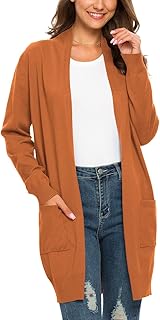 long orange cardigan womens