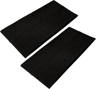 Extra Wide Headbands 11cm Plain Stretchy Kylie Head Band 2 Pack Unisex Bandeau Headbands for Women & Men Soft Hairbands Yoga Bandana Headband (Black)