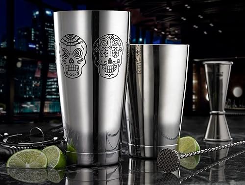 Vista 196 de Recipientes Barfly M370 para cóctel, Latas de cóctel, Acero inoxidable, Tiki