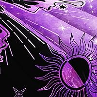 Vista 56 de Black Blue Butterfly Comforter Set for Girls Women,Boho Butterfly Sun and Moon Mandala Printed Bedding Set with 2 Pillowcases(Black Blue Twin)