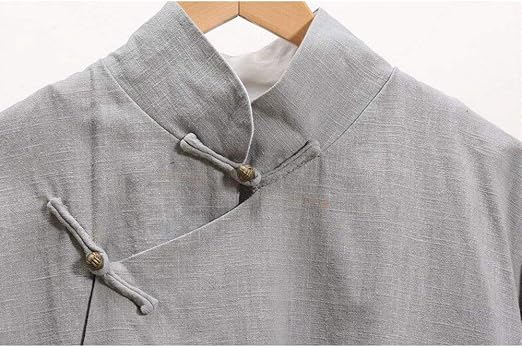 Robe Chinoise Homme En Lin - Style Tangzhuang Traditionnel Confortable Pour Printemps/automne