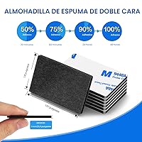 Vista 3 de Cintas adhesivas de doble cara, cinta adhesiva resistente para montaje, 48 piezas de 3 mm de espesor, cinta adhesiva de espuma precortada