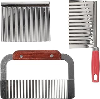 Ciieeo 3pcs Decorative Potato Cutters Wave Knife for Crinkle Cut Potatoe...