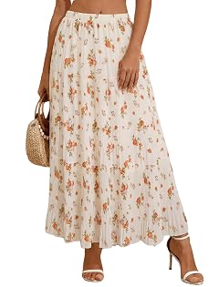 Arolina Chiffon Maxi Skirts for Women Tiered A-Line Long Skirt Flowy Casual Summer Beach Vacation Trendy 2026