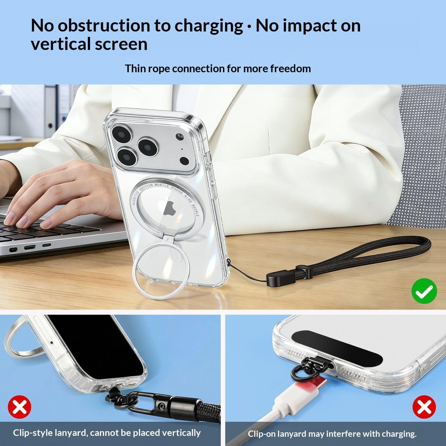 2 Pc Phone Wrist Strap Charm Anti-Lost Lanyard Hand Wristlet Finger Grip Strong Durable Adjustable for Women Men Universal for iPhone Camera Keychain USB Flash Drive Wallet ID Tag Black Beige