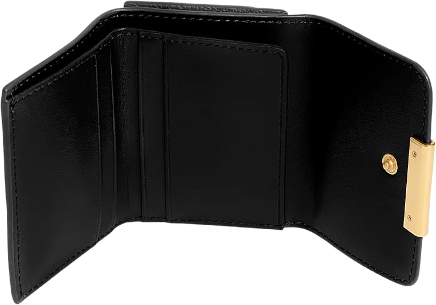 Rebecca Minkoff Compact Wallet, Women's Leather Bifold Credit Card Holder, Oro Snake