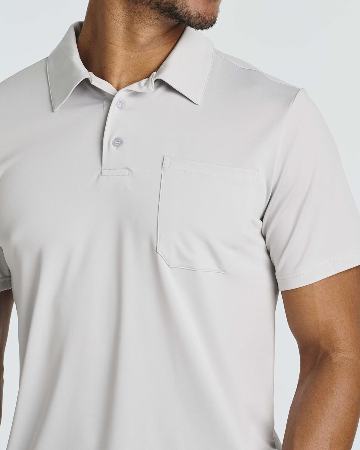 Real Essentials 3 Pack: Men's Short Sleeve Pocket Polo Shirt Dry-Fit Performance Tactical Golf (Available in Big & Tall) - Image 3