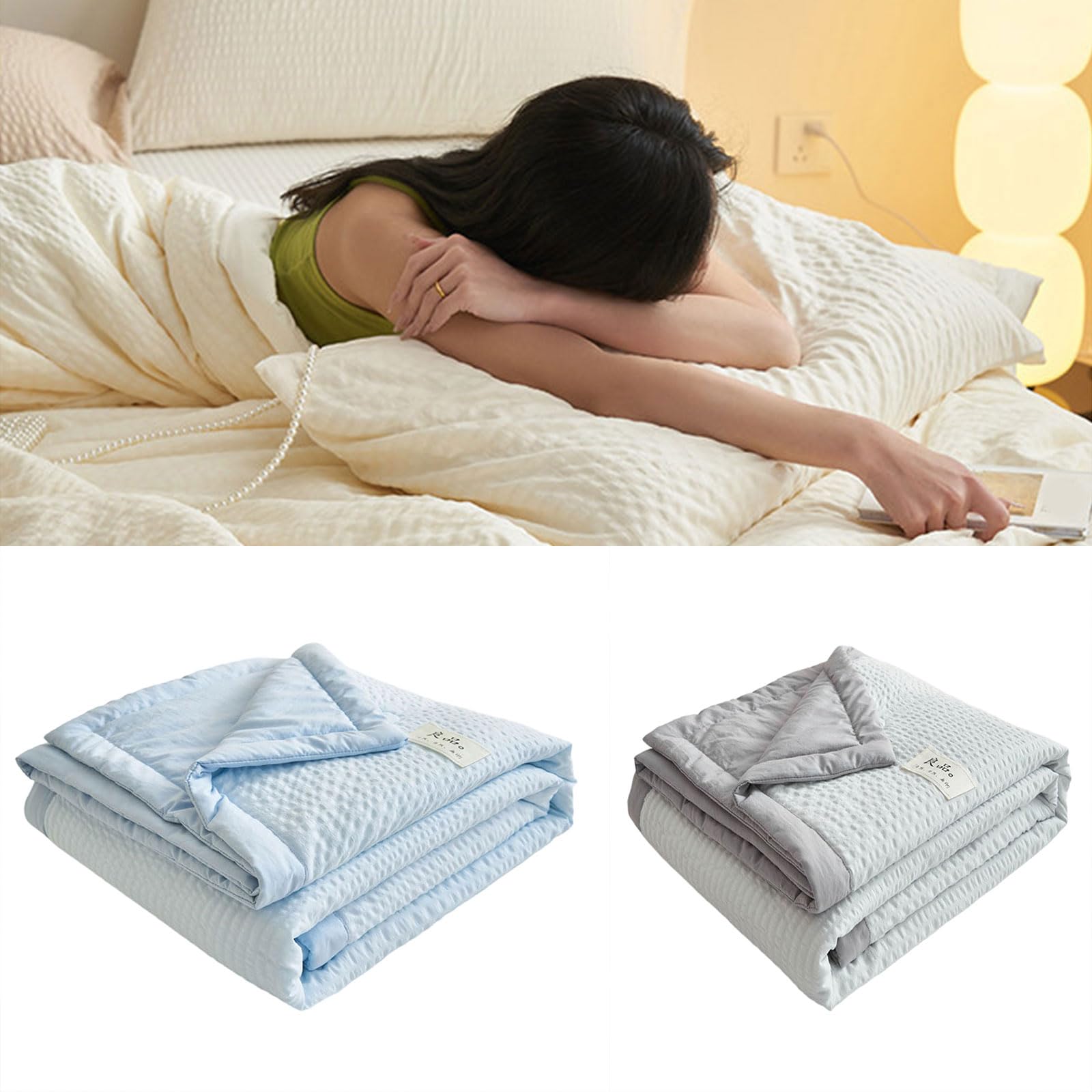 Coperta di raffreddamento leggera della garza della bolla morbida traspirante per la trapunta di raffreddamento della camera da letto AC