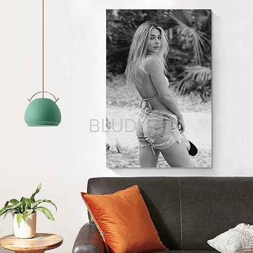 Miniatura 4 de BLUDUG Madelyn Cline - Póster artístico de actor, lienzo para pared, decoración de dormitorio, sala de estar, 8 x 12 pulgadas (7.9 x 11.8in)