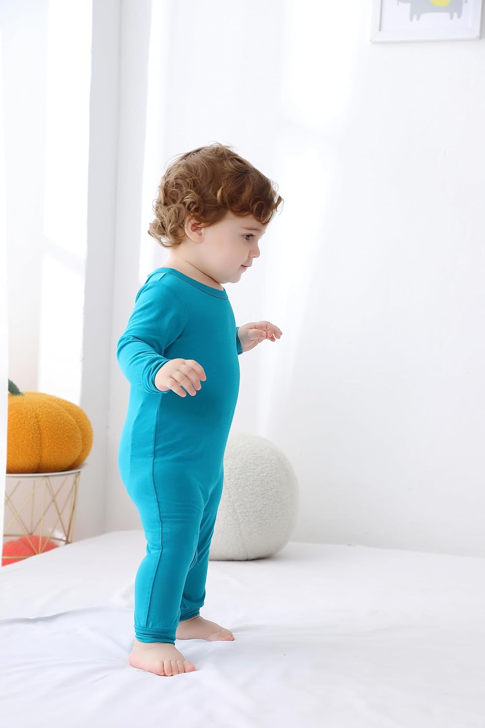 GUISBY Rayon Baby Pajamas, Long Sleeve with Snap Closure Pajamas Sleepers - Image 5