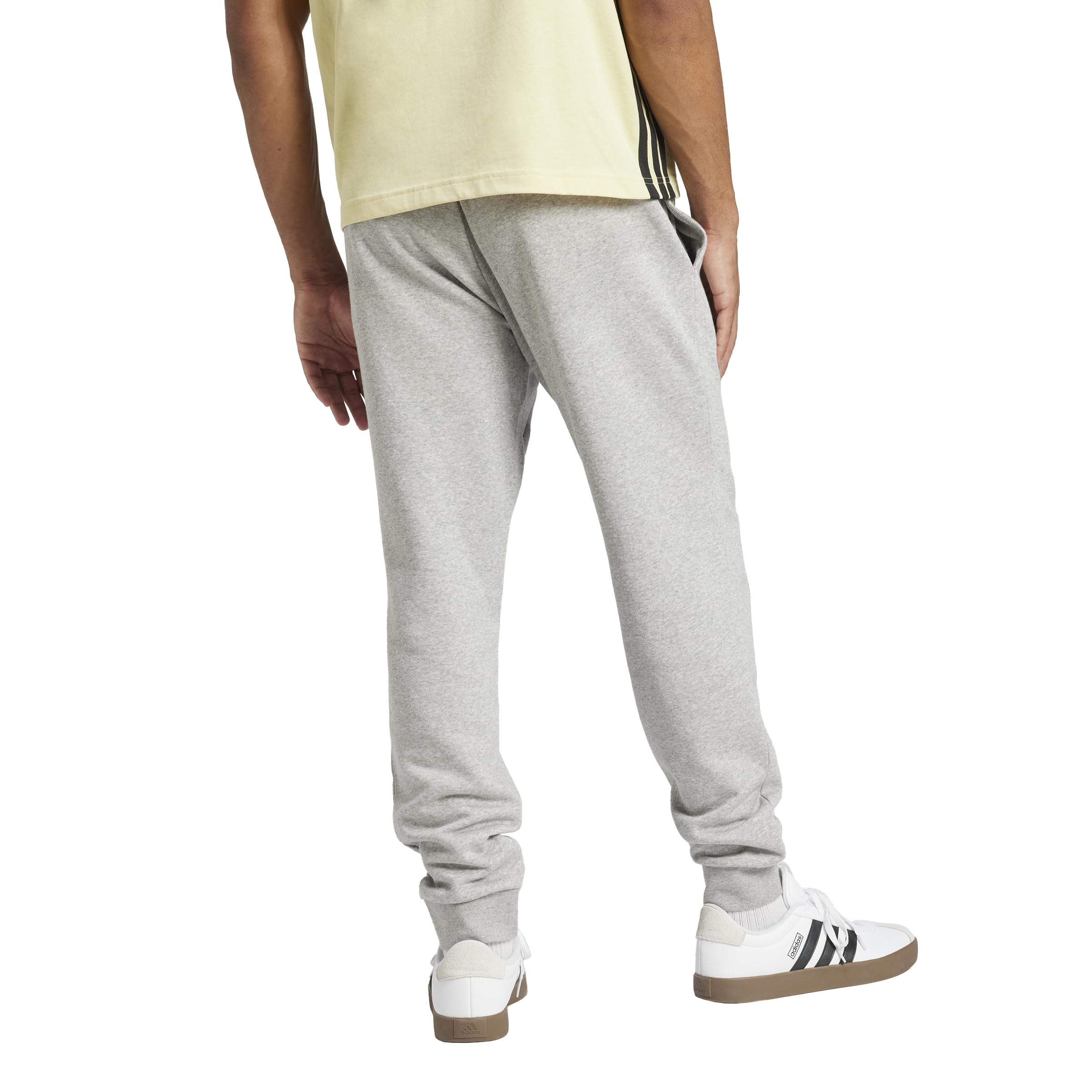 adidas Essentials Feel Cozy - Pantalones de chándal para Hombre, Gris Jaspeado/Negro, S Alto