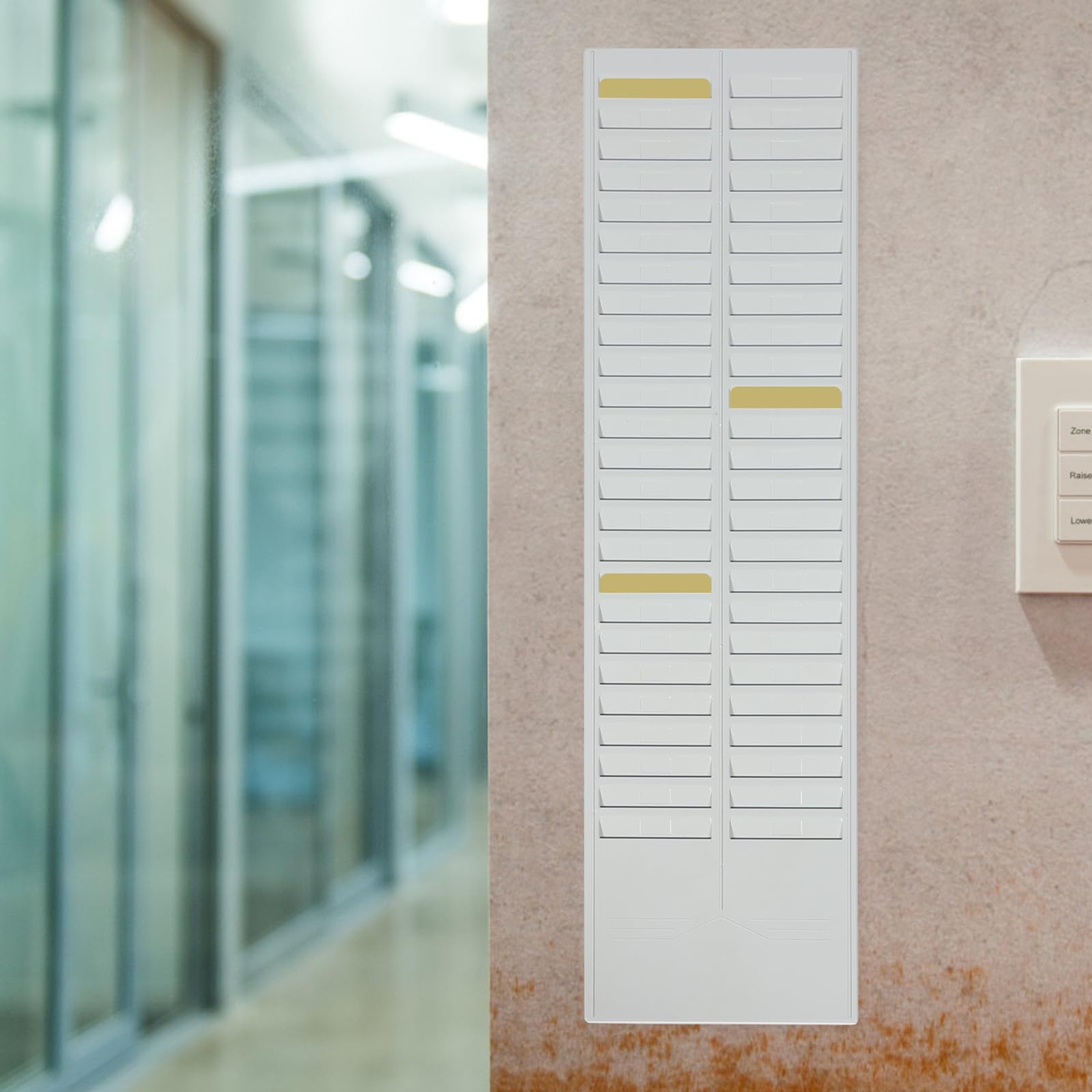 NUOBESTY Employee Attendance Card Rack Clock Holder Wall-Mounted Attendance Card Holder Punch Card Rack Timecard Warehouse Card Holder Heavy Card Organzing Supplies - Image 4