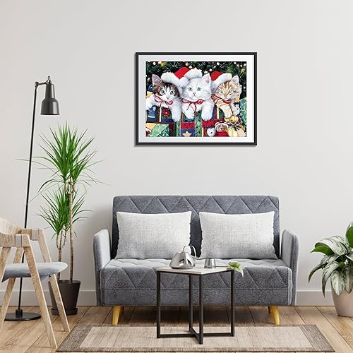 Miniatura 2 de MOGTAA Kits de pintura de diamantes 5D para adultos, kits de pintura de diamantes de gato para adultos principiantes, kits de puntos de diamante de