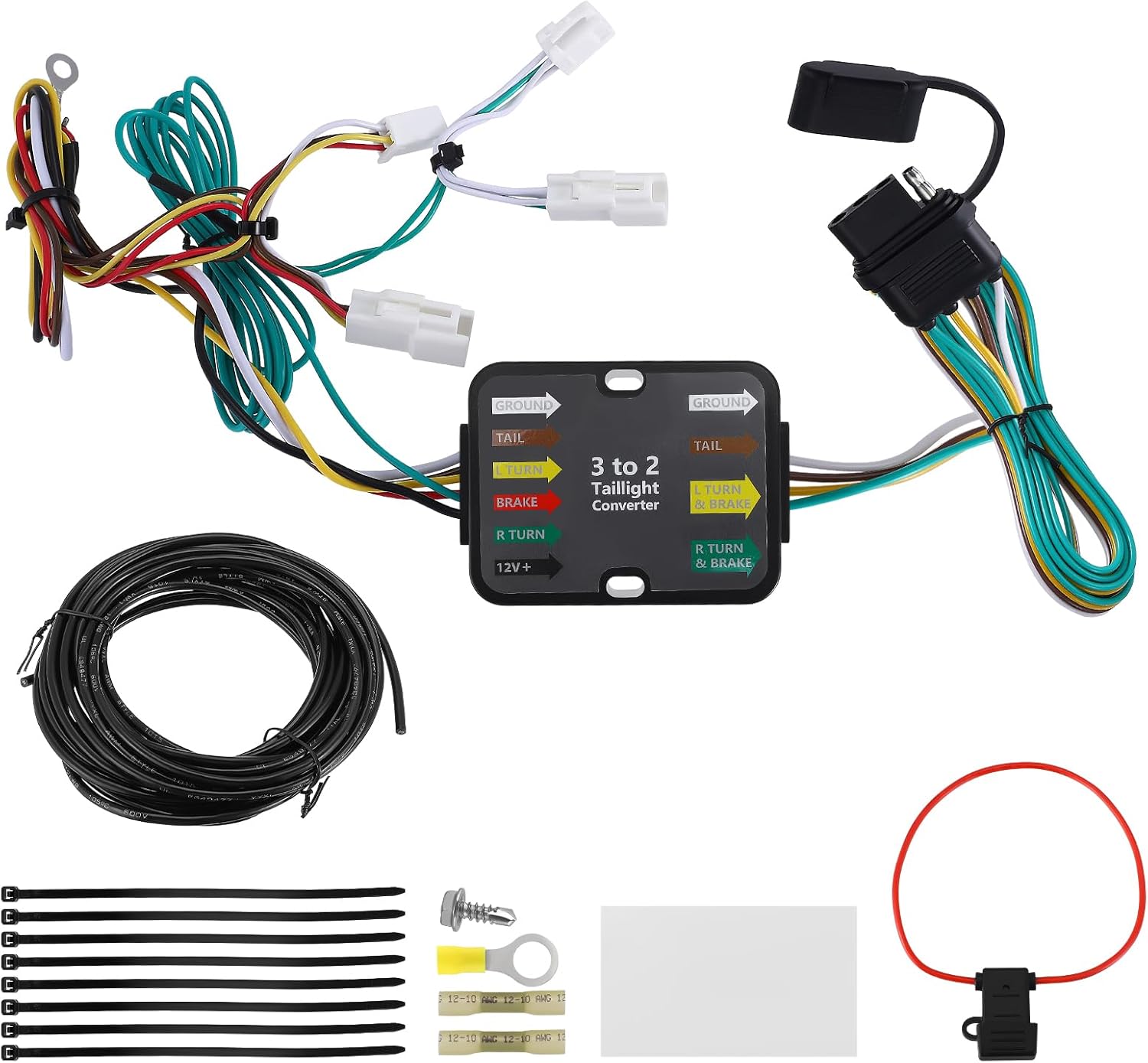 56274 Custom 4-Pin Trailer Wiring Harness for Jeep Renegade 2015-2023, 4 Way Flat Towing Hitch Wiring for Renegade Light, Plug and Play T-Connector Hitch Receiver Harness Kit