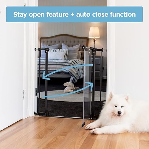 Miniatura 5 de Perma Child Safety Clear Ultimate Safe Step Secure Step - Puerta montada a presión con cierre automático, negro cálido, se adapta a aberturas de