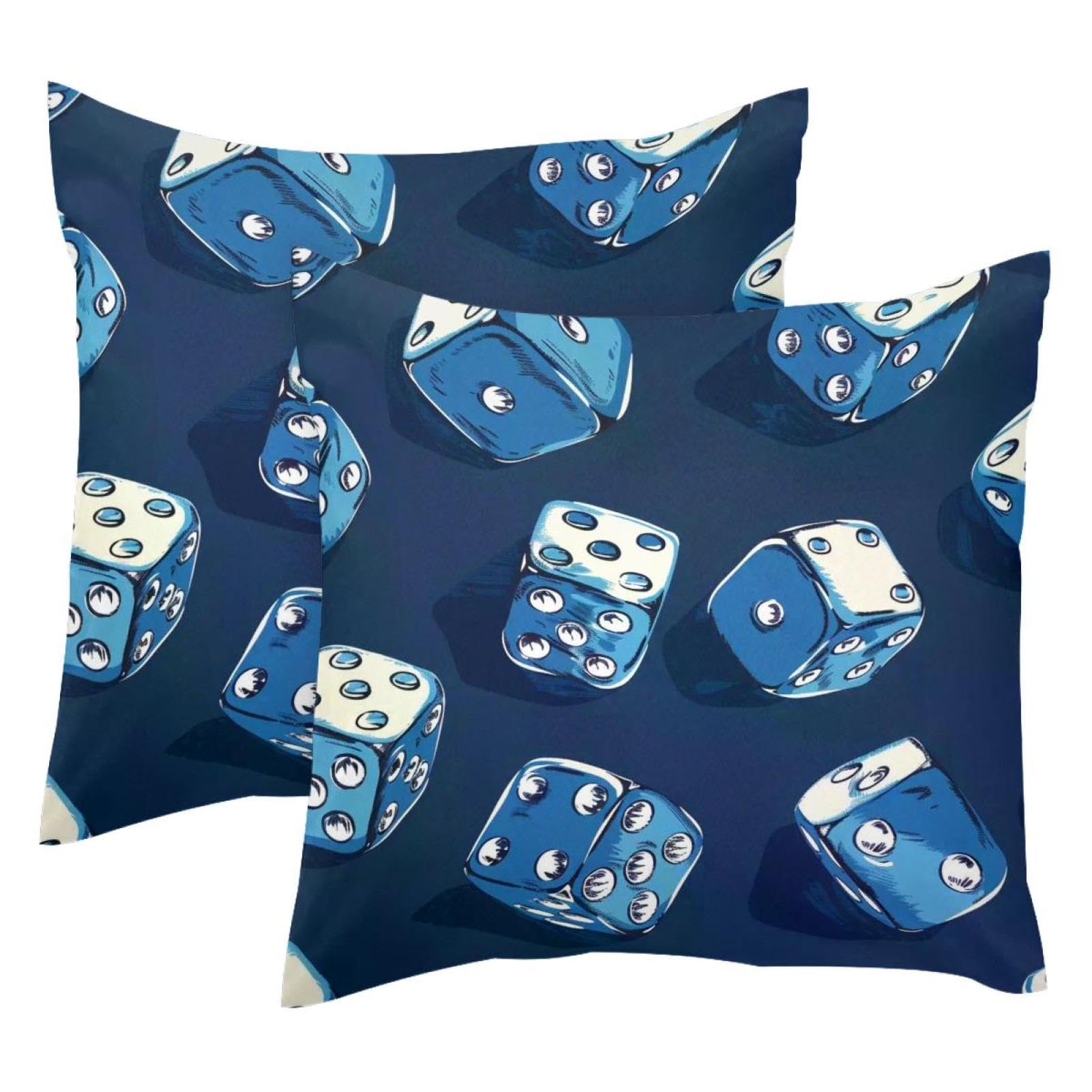 Housse de coussin velours bleu 50x50 cm pour un salon ambiance de jeu