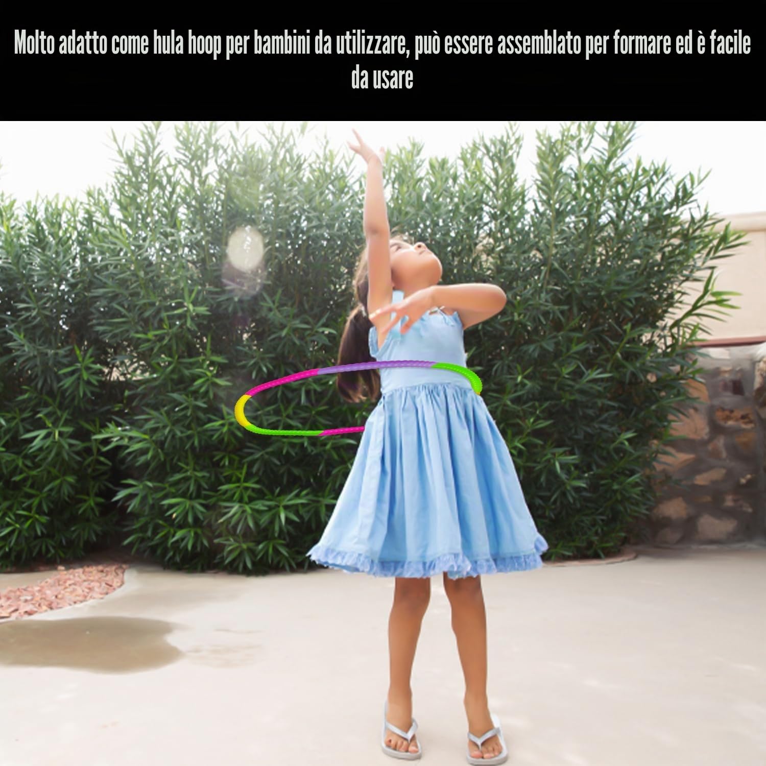 Hula Hoop Impiombato da 1 Pezzo E Banda da Ballo Colorata da 1 Pezzo, Hula Hoop per Bambini, Hula Hoop Rimovibile, Oggetti di Scena per La Danza