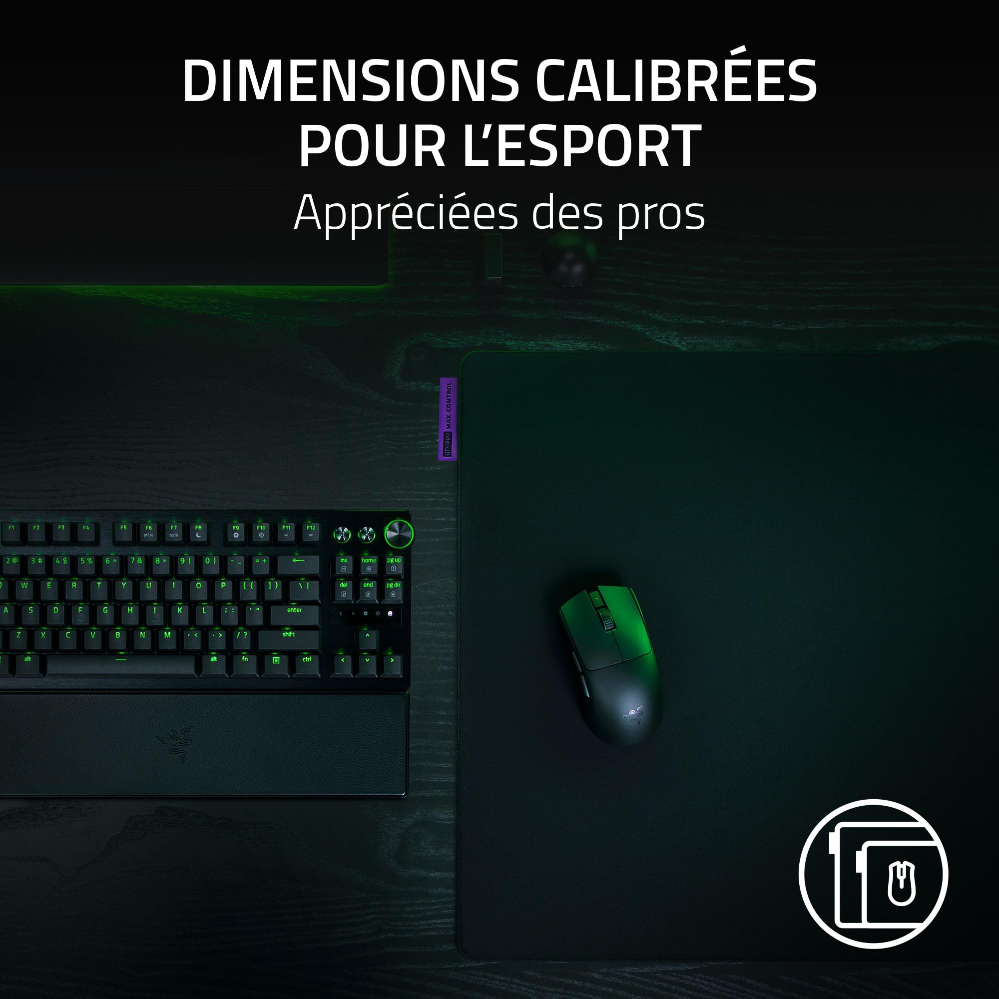 Razer Gigantus V2 Pro L - Max Control - Tapis de Souris Gaming Esports Souple pour rapidité et contrôle - Mousse propriétaire GlideCore - Optimisé capteurs optiques - 500mm x 480mm | Max Control