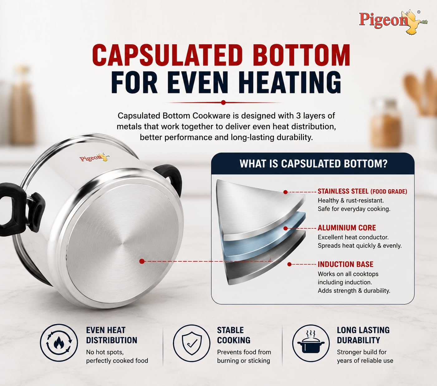 Pigeon Strainmate Pro: Stainless Steel Strainer Pot -4 Pigeon Strainmate Pro: Stainless Steel Strainer Pot -4
