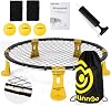Roundnet Ball Game Set with Lights Includes 3 Balls, Playing Net and Competition Net, Bag, Pump and Instructions, Enjoy Beach Games with Roundnet Outdoor Games Set
