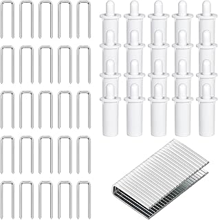 Plantation Shutter Repair Kit Set Includes 20PCS Spring Loaded Shutter Repair Pins and 20PCS Plantation Shutters Staples Replacement Hardware for Shutters Fix
