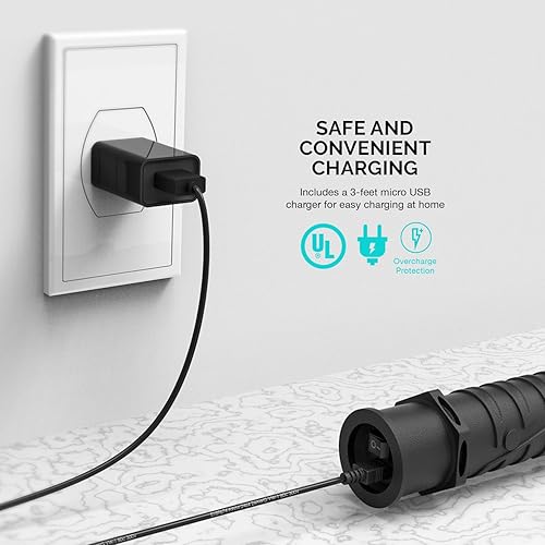 Vista 11 de NEIKO 40337A - Luz de trabajo LED COB y UV inalámbrica de 10 vatios 2 en 1 con batería recargable de iones de litio de 4000 mAh, hasta 8 horas