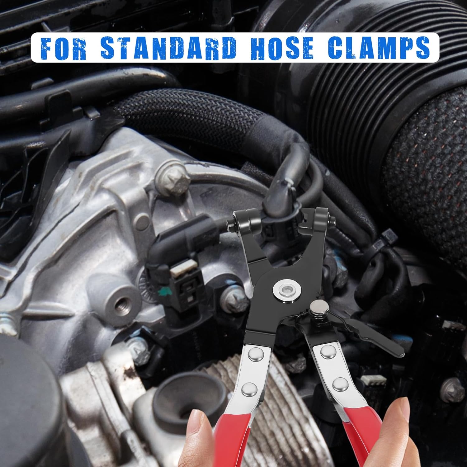 4PCS Long Reach Hose Clamp Pliers Tool Set - Flexible Wire Radiator Hose Clamp Remover for Automotive Coolant, Heater, Water Hose - Image 5