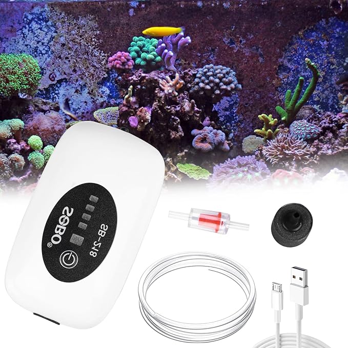 Aquarium Air Pump Air Pump Fish Tank Silent, Ultra Silent Air Aerator
