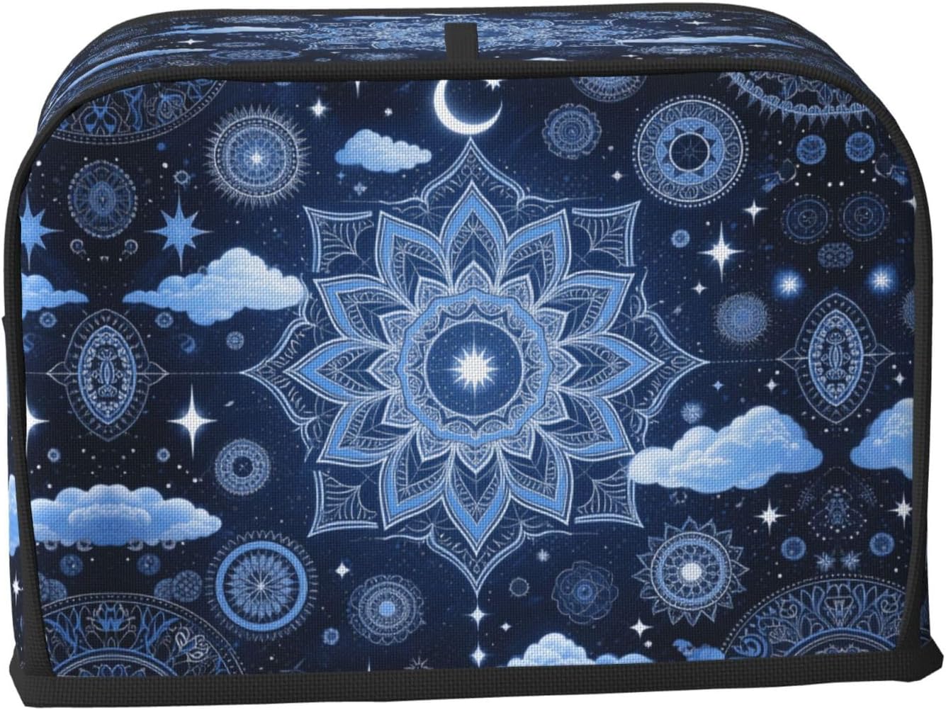 Mandala Celestial Toaster Cover 2 Slice, Waterproof Bread Machine Covers with Pockets Universal Size Kitchen Small Appliance Cover with Handle, Dust and Fingerprint Protection