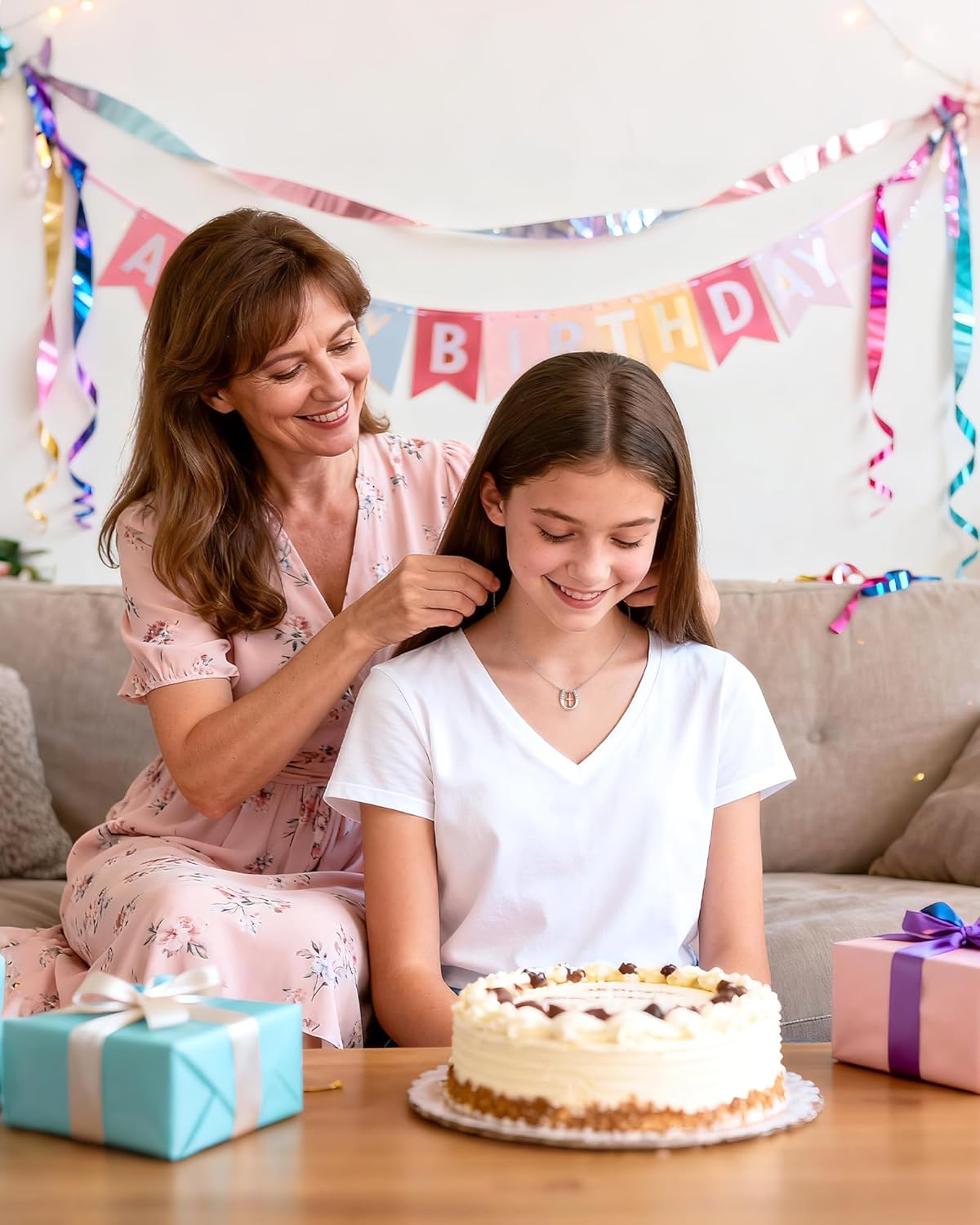 Shonyin Horseshoe Birthday Gifts for 11th 13th 16th, Cross Necklace, Christian Gifts for Girls - Image 7