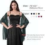 Beurlike Chiffon Shawls and Wraps for Evening Dresses Womens Lightweight Sheer Scarf Stole for Evening Bride Wedding