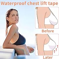 Vista 2 de 10 cintas adhesivas para pechos, cinta de levantamiento de senos para senos grandes, cinta invisible para copa A-D, Transparente
