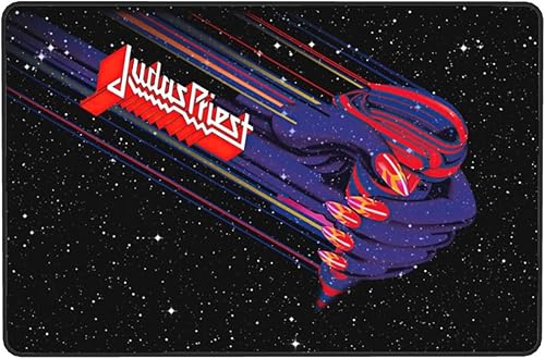 Miniatura 7 de Judas - Tapete de metal lavable con banda de metal para dormitorio, sala de estar, tapete básico absorbente de baño, decoración de apartamento,