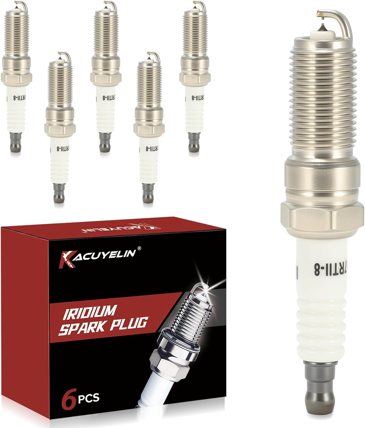 Double Iridium Spark Plugs Set of 6 Compatible with 2011-2020 Ford F150 3.5 V6 Expedition Explorer Flex Taurus Transit-150 250 & Lincoln MKS MKT Navigator 11 12 13 14 15 16 17 18 19 20#94374 LTR6IX