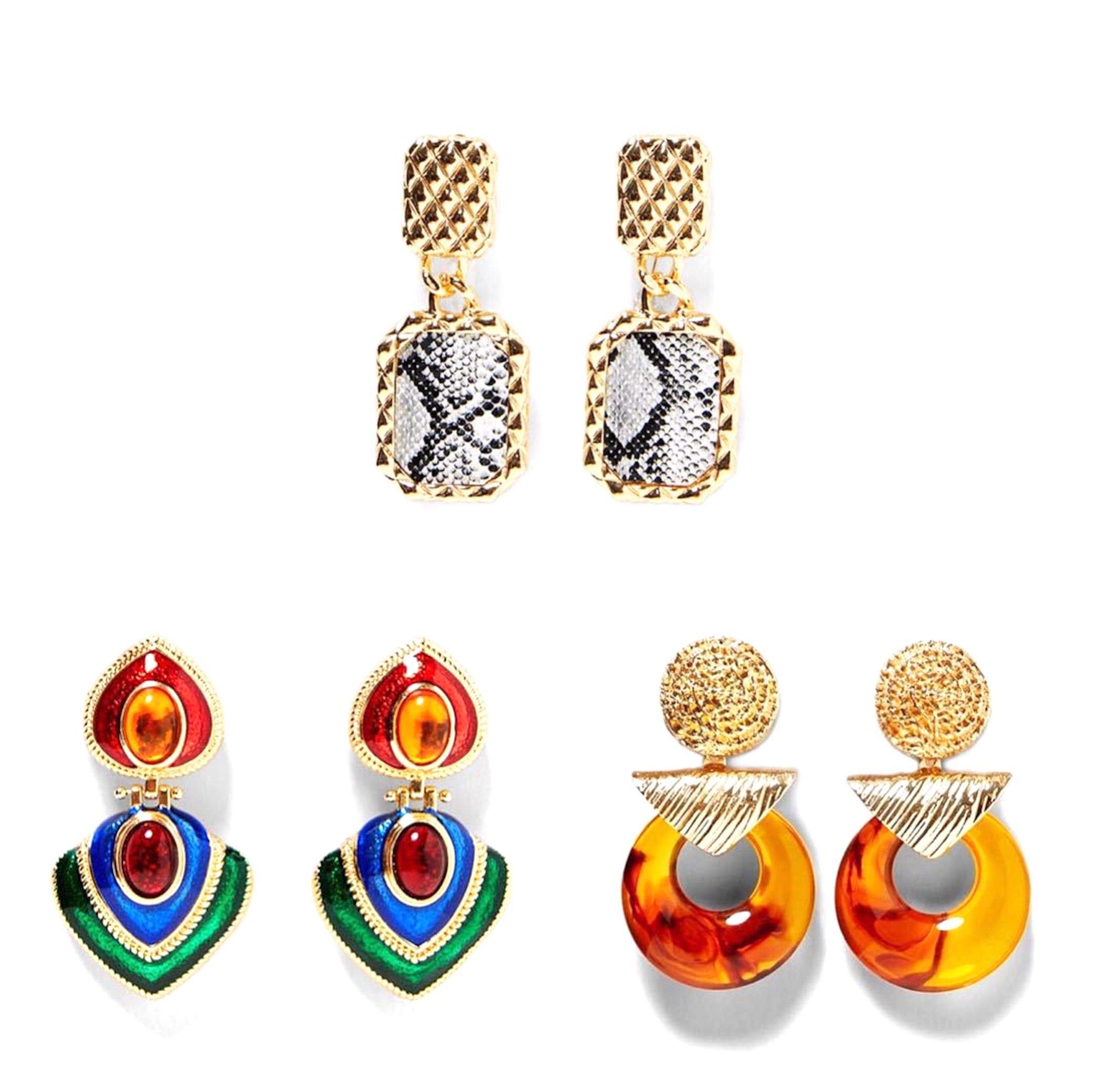 Hot And Bold Statement Zinc Alloy, Alloy Steel, Brass Drop Dangle Fashion Stylish Long Earrings Combo/Set for Women (Set of 3)