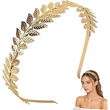 Gold Leaf Crown Tiara Headband, Gold Headband, Roman Leaf Branch Dainty Bridal Hair Crown, for Women Girls Bridesmaid Bride