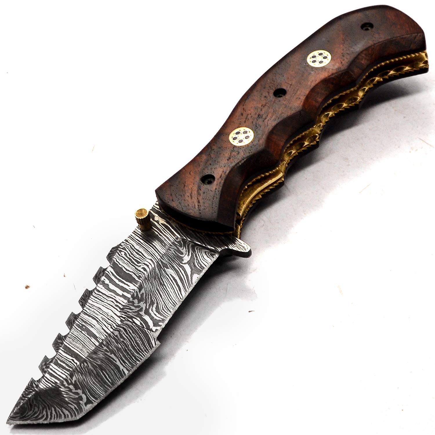 PAL 2000 Coltello fatto a mano in acciaio damascato con fodero Coltello da collezione - Coltello da cucina - Coltello da collezione - Coltello da regalo 9328