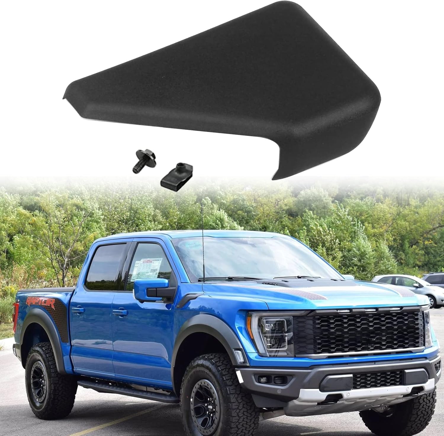 Left Rear Running Board End Cap Pedal Cover Compatible with