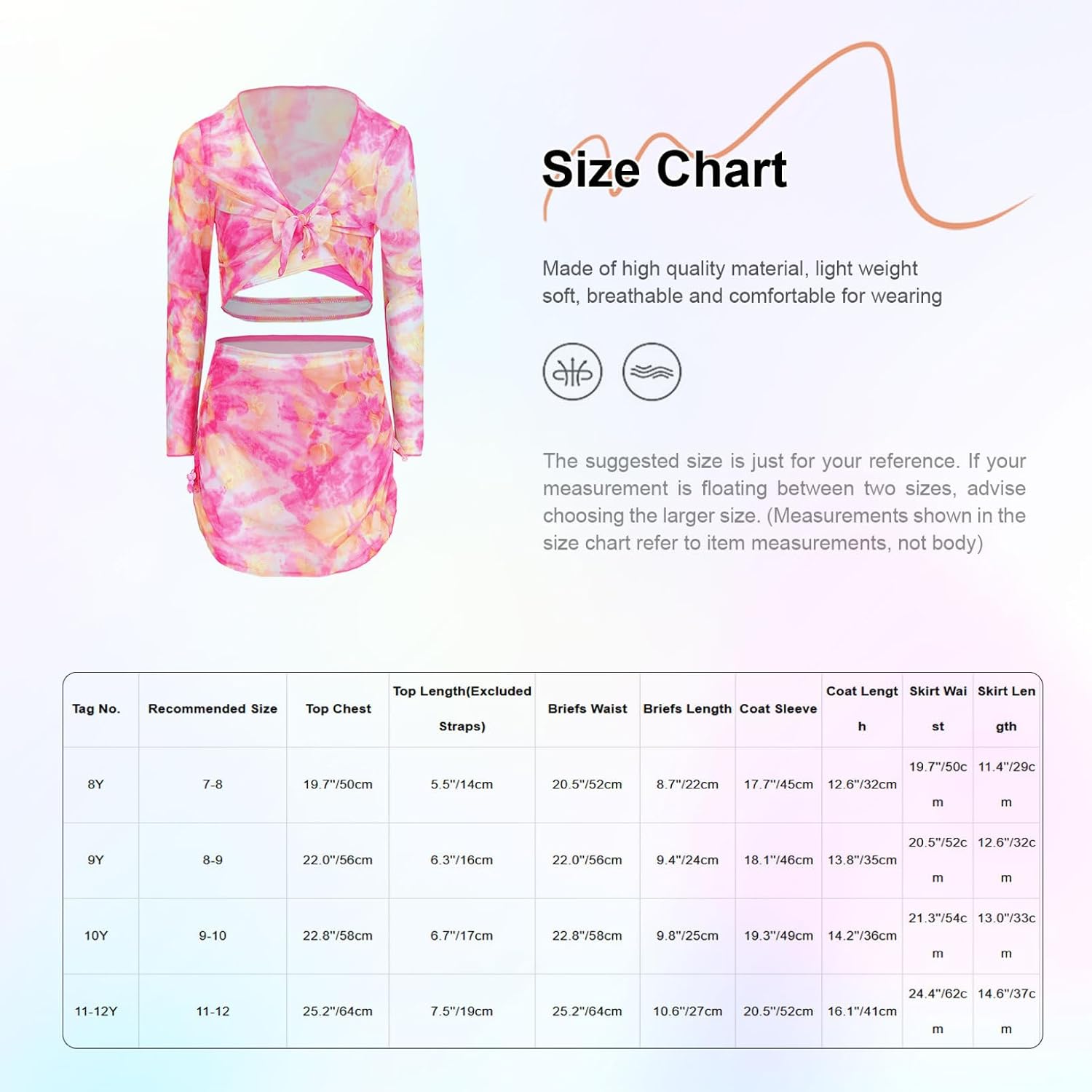 Hansber Kids Girls Tie Dye Print Tankini Swimsuit Quickly Dry 4 Piece Swimwear Rash Guard Beachwear Swim Set
