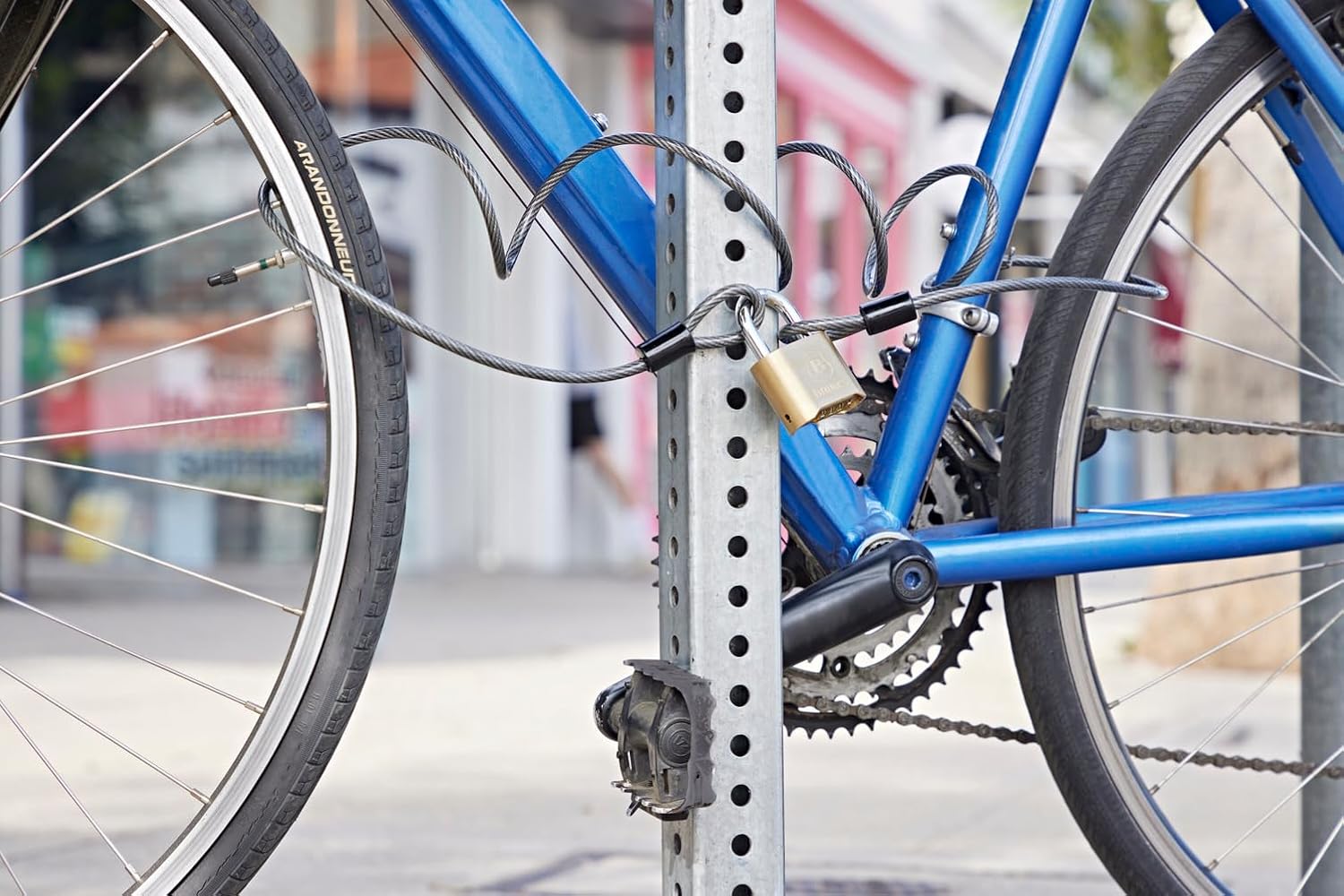 BRINKS - 6 ft x 1/4" Flexible Steel Loop Cable - Heavy Duty Vinyl Wrap for Corrosion Protection, Gray