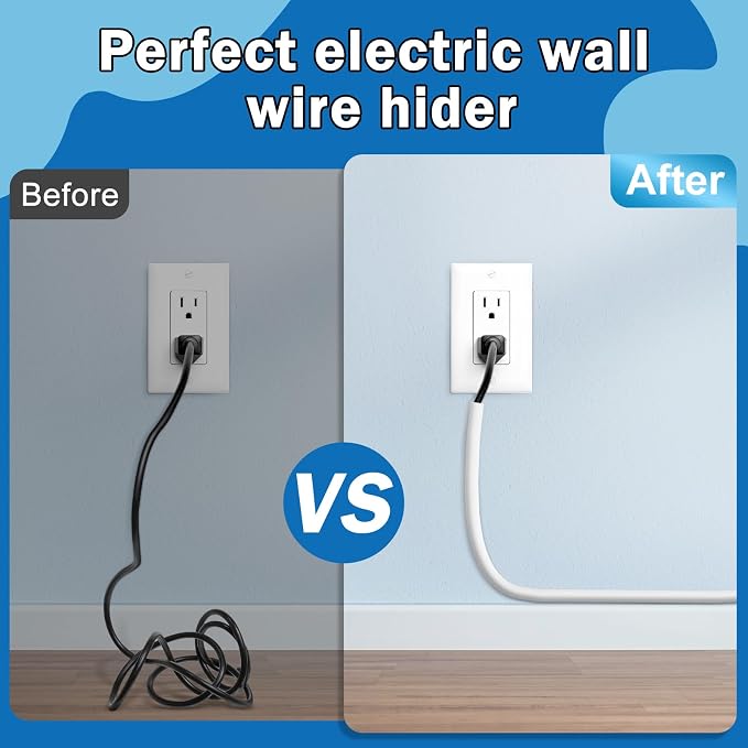 Cubierta para cable de pared 390 pulgadas blanca adhesiva miniatura 4