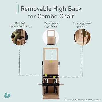 Balanced Body Removable High Back for Combo Chair, Pilates Chair Workout Equipment for Home Gym or Studio