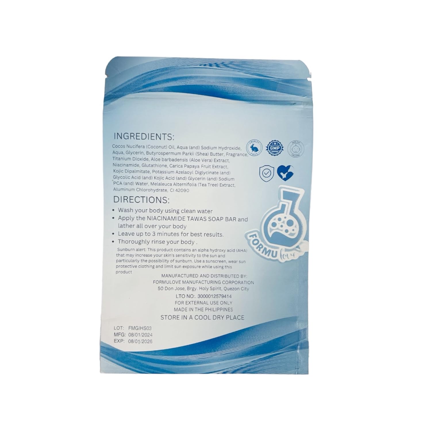 2 Bars Niacinamide Tawas Soap 100g Each - Image 3