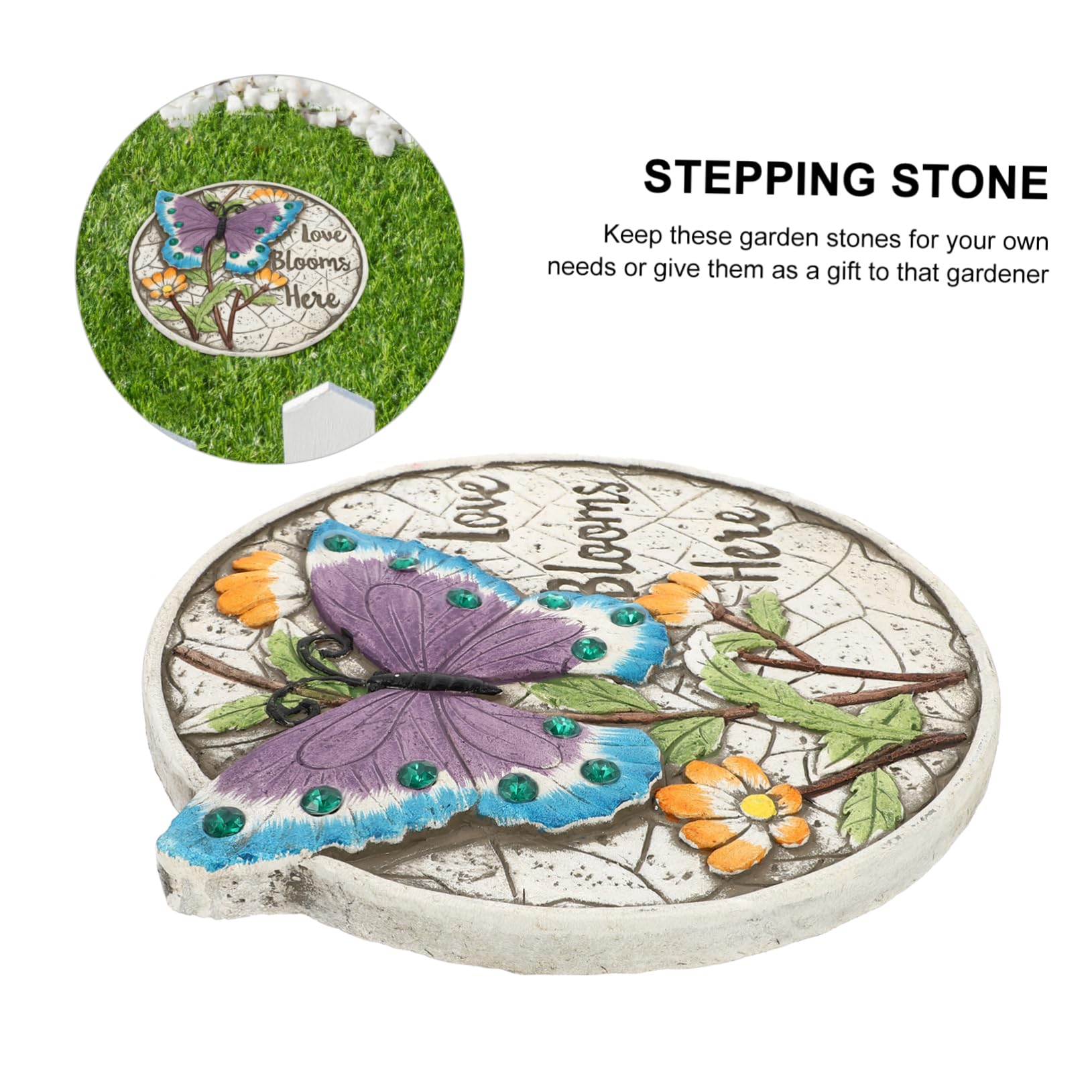 TOYANDONA Pedal de Trampolín para Jardín Piedra Decorativa para Césped para Patio de Cemento para Decoración de Villa